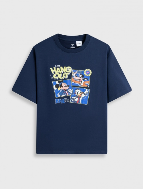 Áo phông unisex người lớn dáng rộng hình in Mickey & Friends